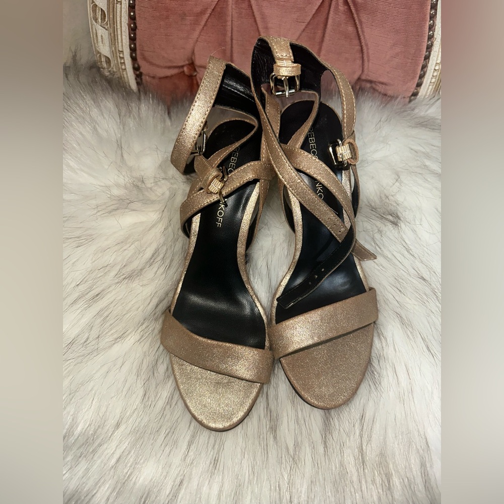 Rabbeca Minkoff Gold Heels